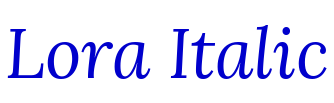 Lora Italic шрифт